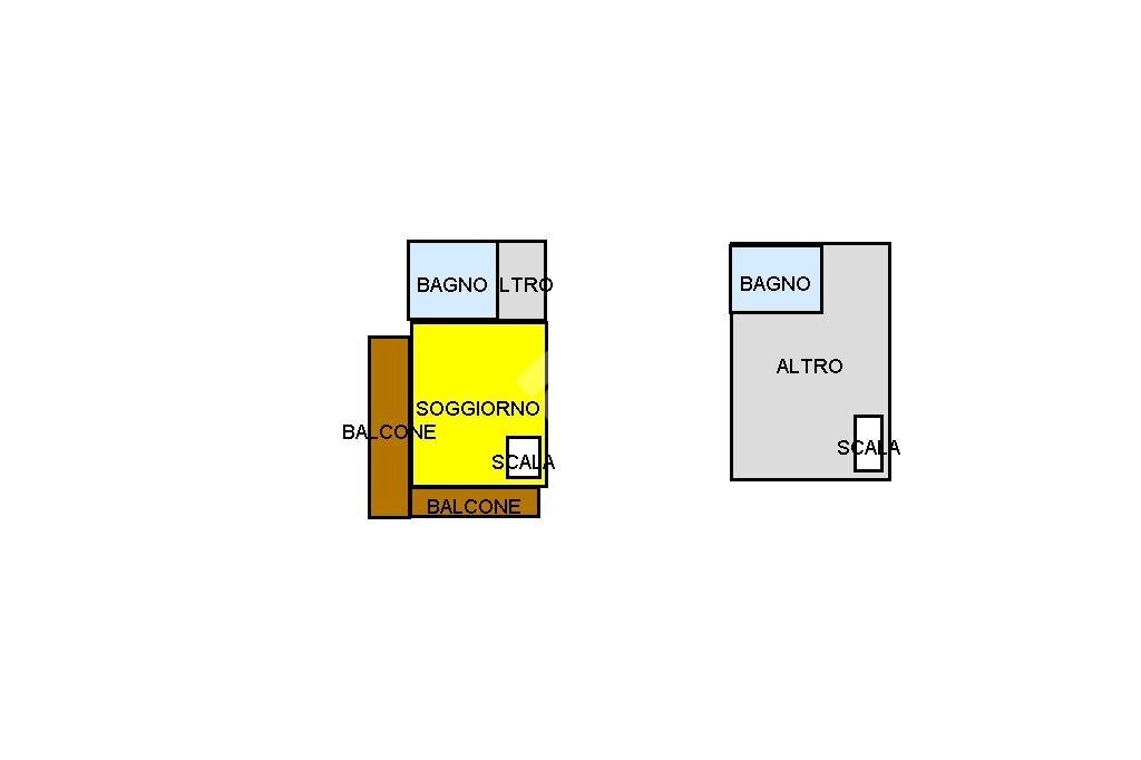 Two-room apartment Via Sangonetto, Coazze - floor plans 1