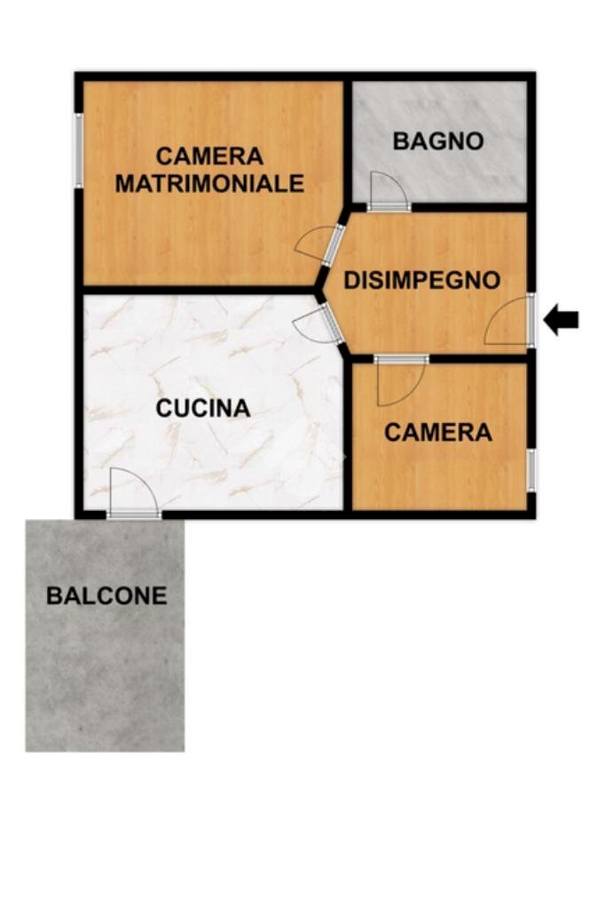Three-room apartment Via Don Ferraro, Roccavignale - floor plans 1