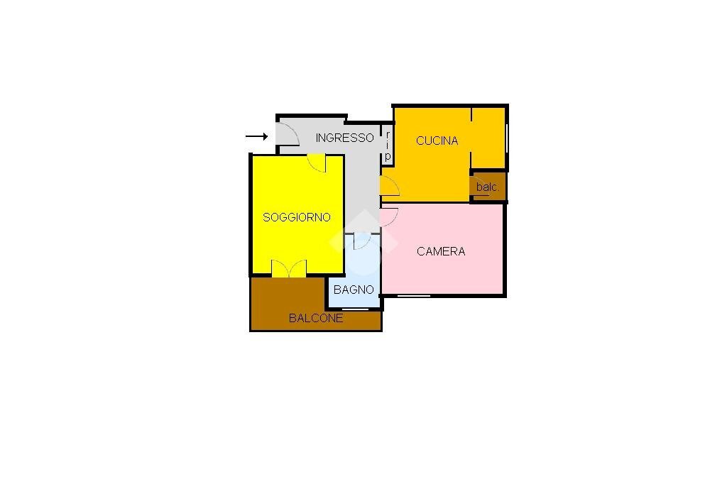 Three-room apartment Via Villaggio Edelweiss, Gravere - floor plans 1