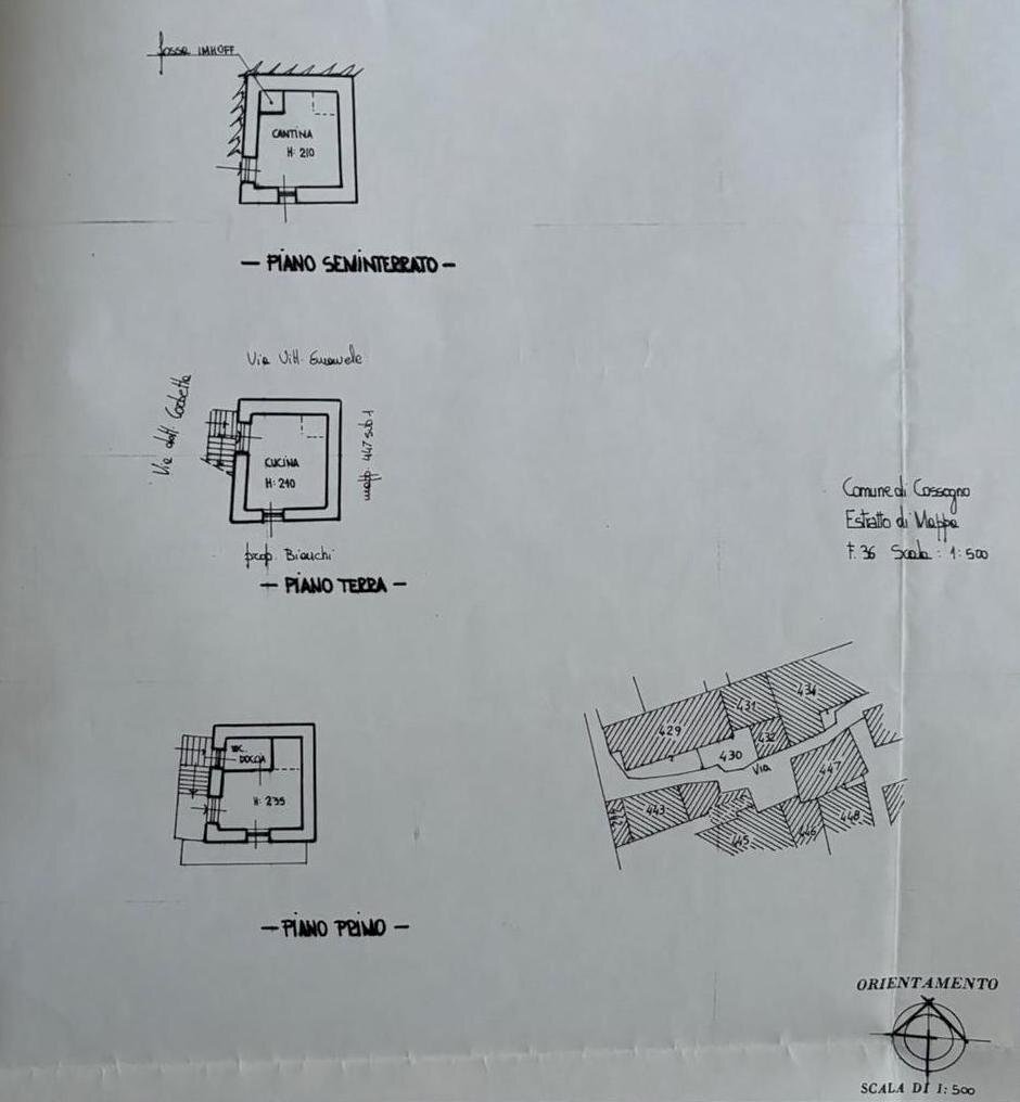 Casa indipendente via Oratorio, Cossogno - planimetria 1