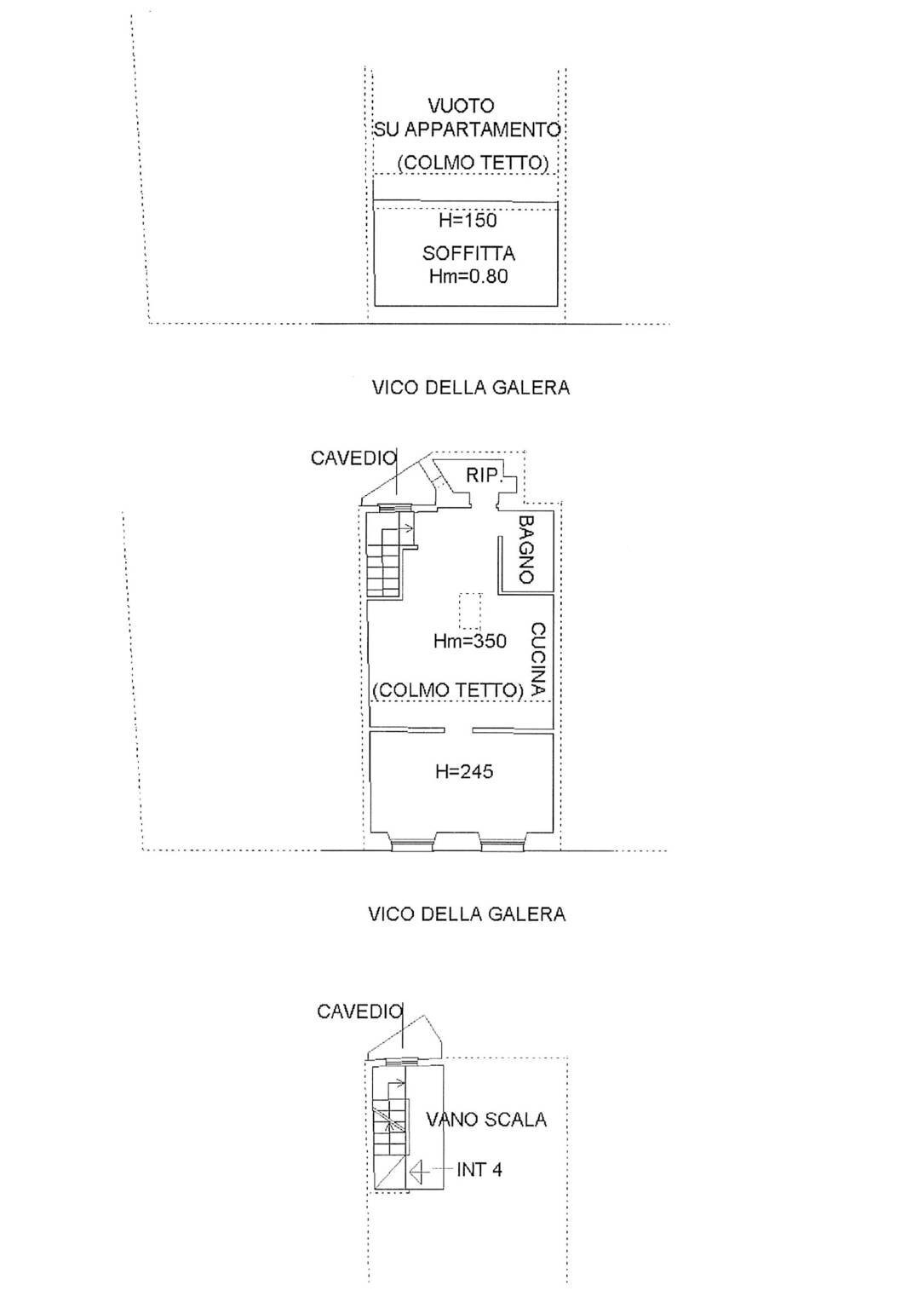 Attico vico della Galera, 4, Genova - planimetria 1