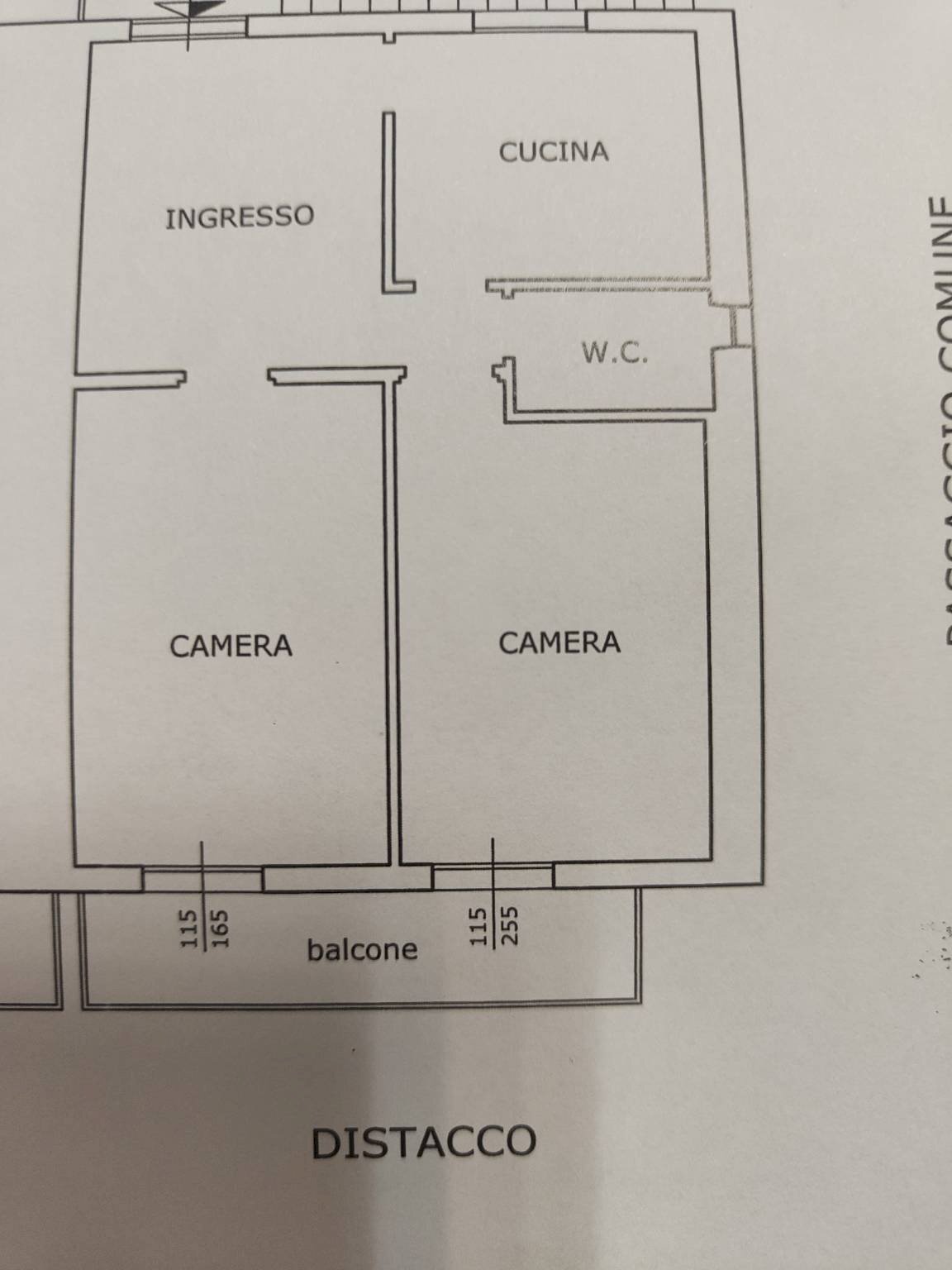 Three-room apartment via Sergio Piombelli, 19, Genova (neighborhood Sampierdarena) - floor plans 1