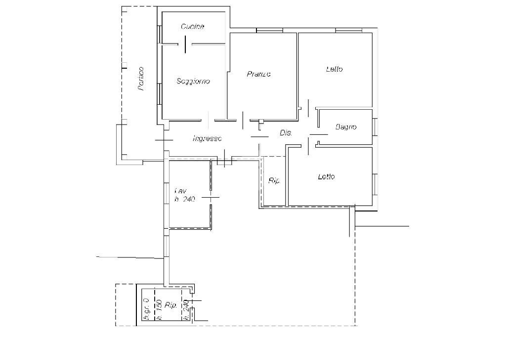 Casa semi indipendente Via massara, Mirandola - planimetria 1