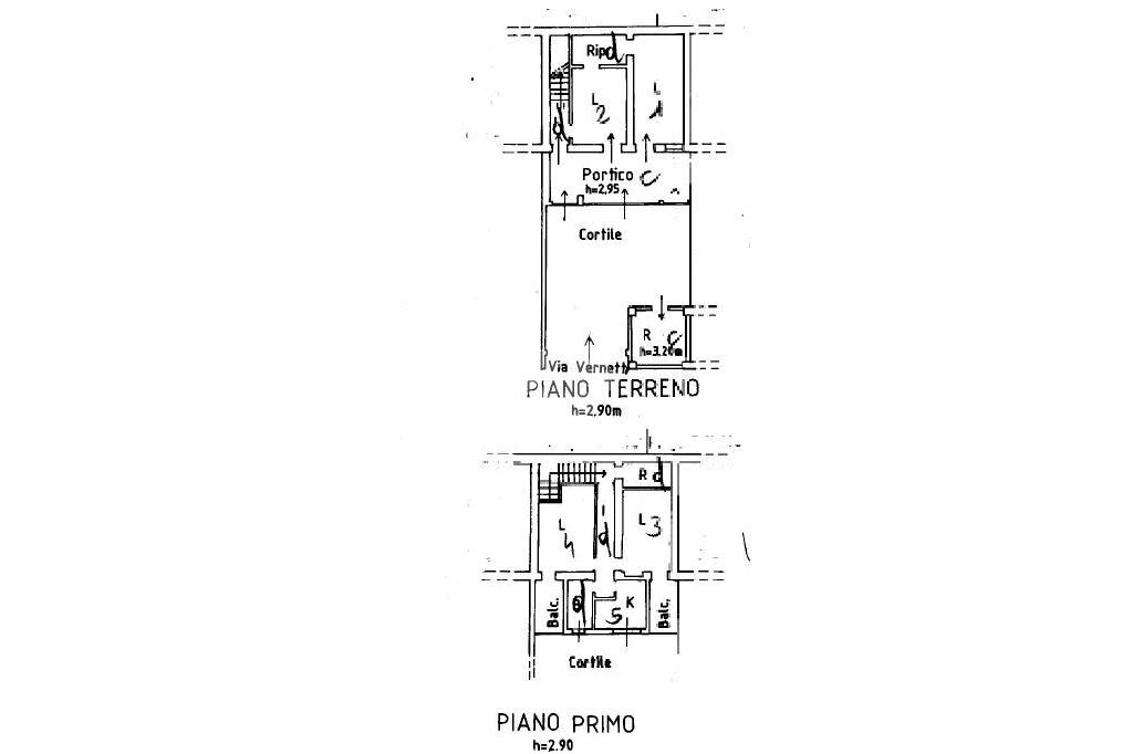 Casa semi indipendente Via Dott. A. Vernetti, Montanaro - planimetria 1
