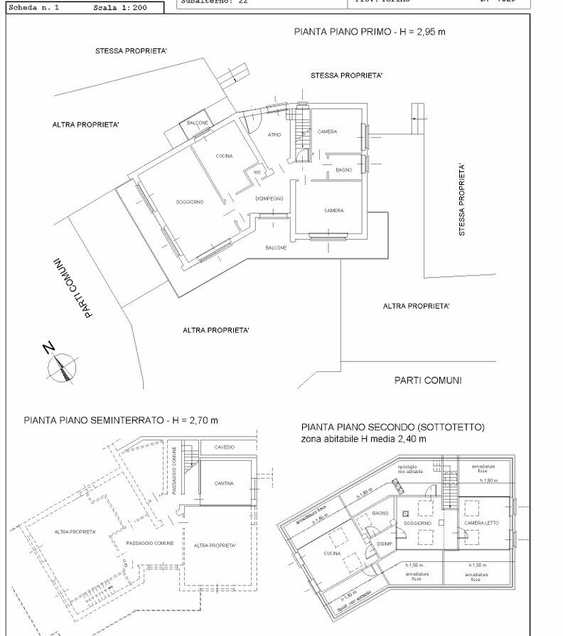 Villa corso Chieri, 207, Torino - planimetria 1
