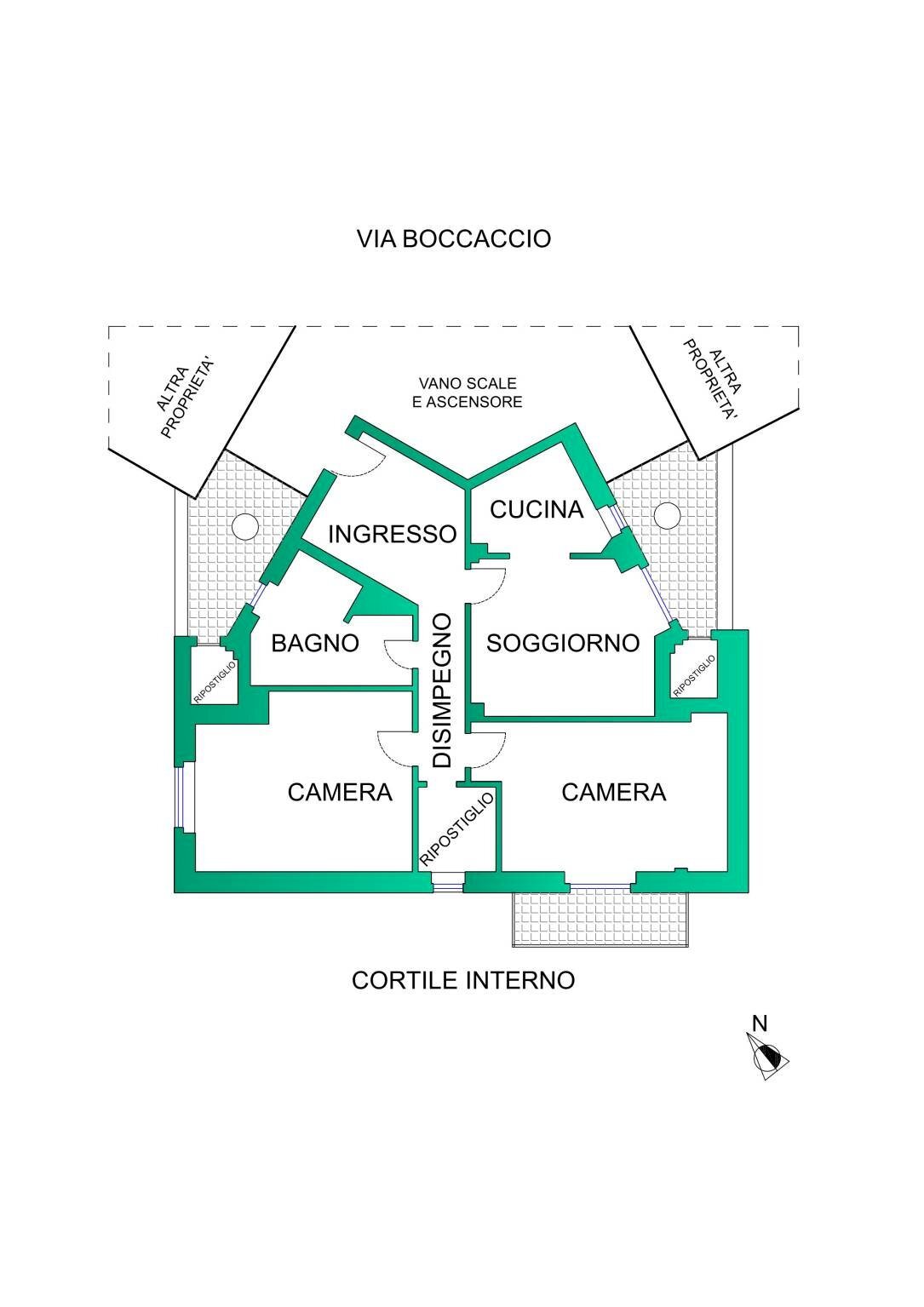 Trilocale Piossasco - planimetria 1