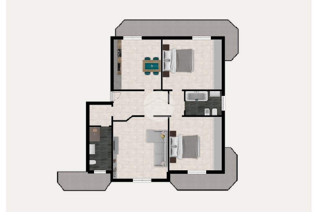 Trilocale Via Antonio Gramsci, Vittuone - planimetria 1