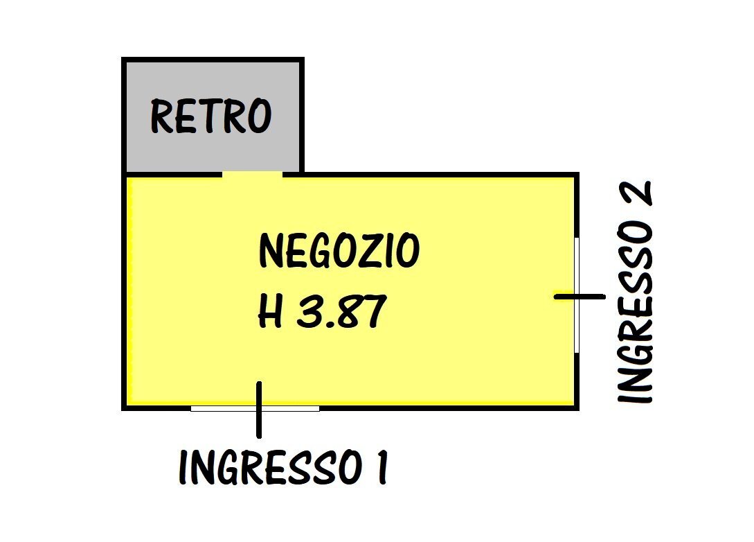 Negozio via Nino Bertocchi, 32, Bologna (zona Barca) - planimetria 1