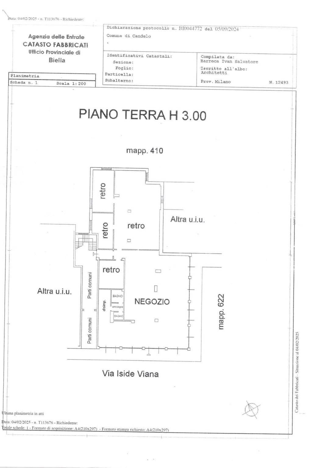 Shop via Iside Viana, 50, Candelo - floor plans 1