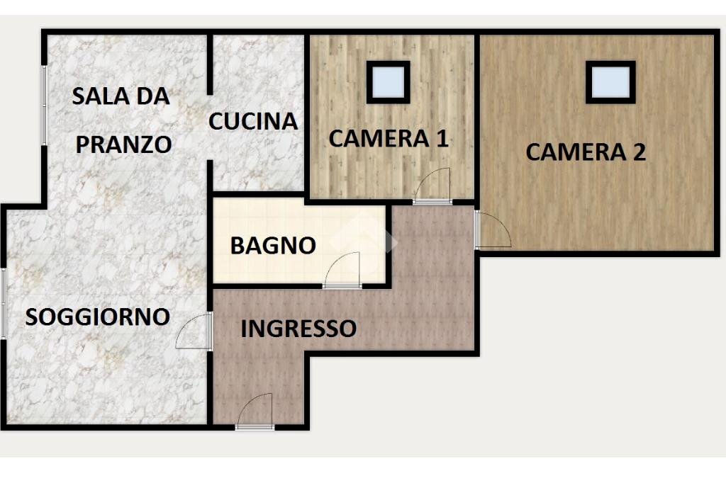 Four-room apartment Via Alla Vittoria, Busalla - floor plans 1