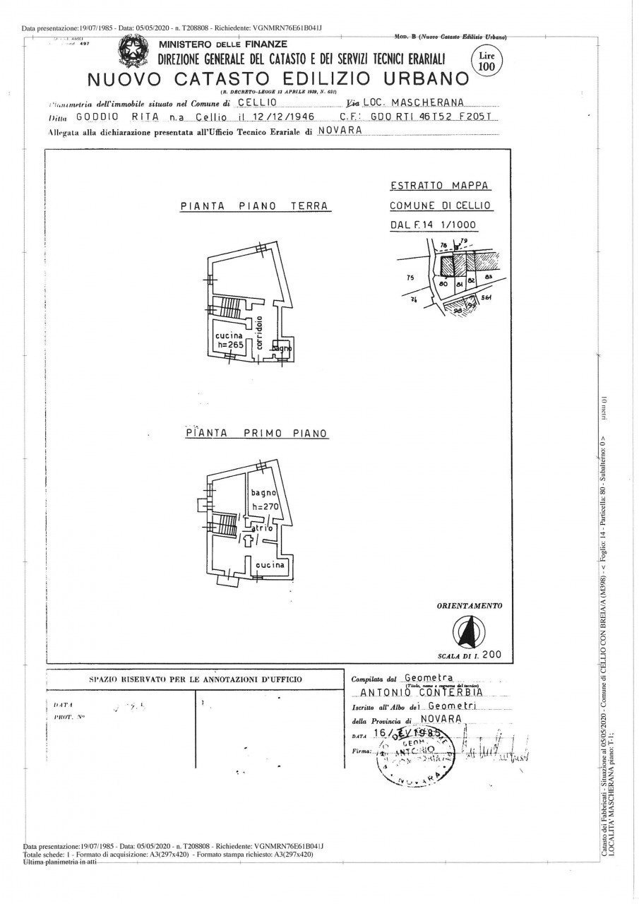 Independent house via per Mascherana, Cellio con Breia - floor plans 1