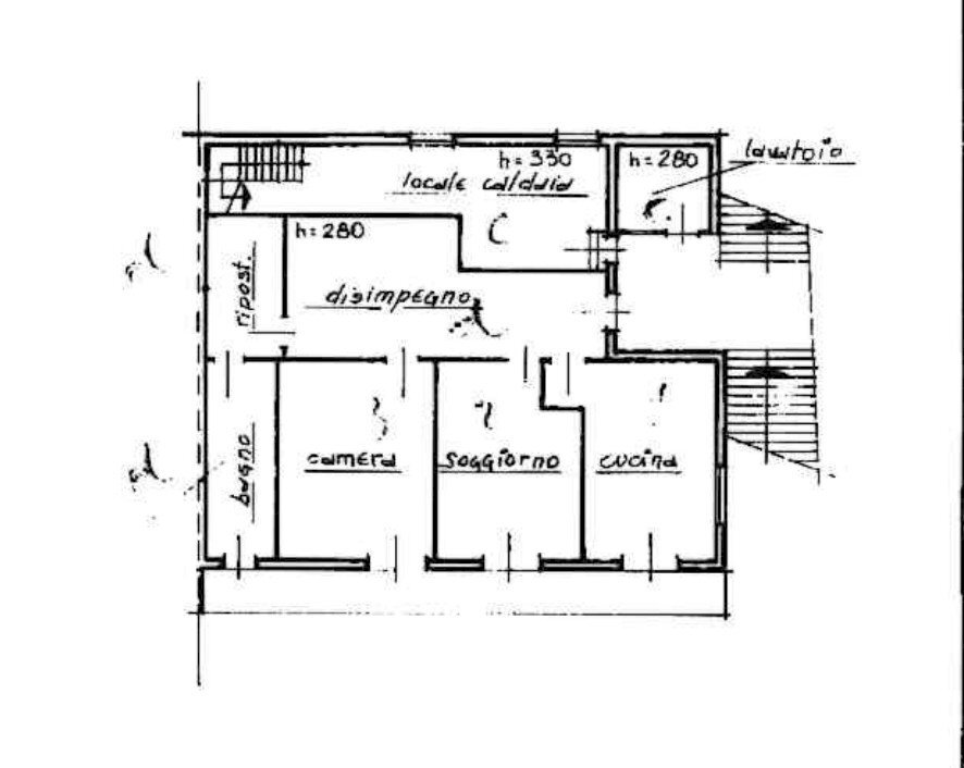 Three-room apartment via alla Noca 4, Quarona - floor plans 1