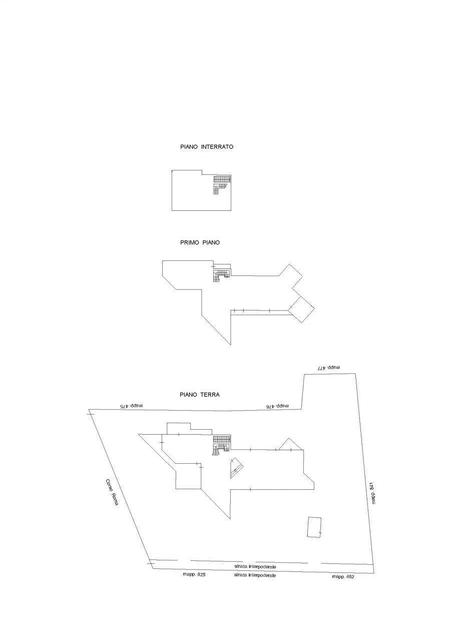 Villa corso Roma, Maggiora - floor plans 1