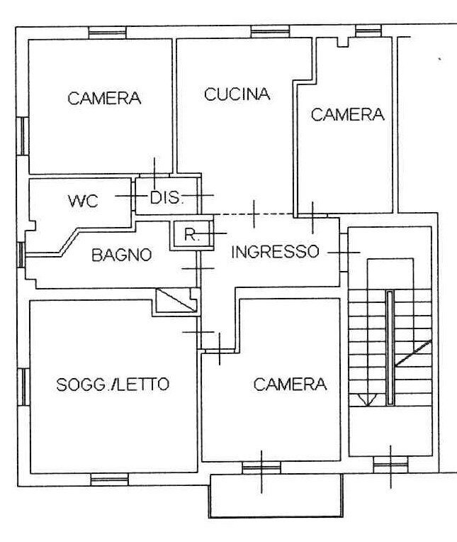 Apartment via Renzo Ildebrando Bocchi, 21, Parma - floor plans 1