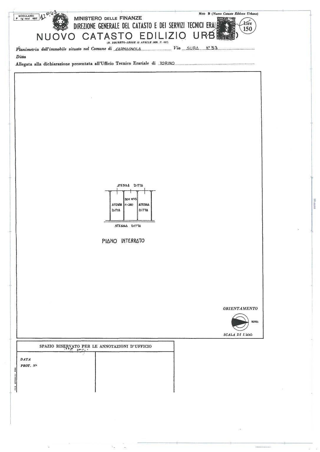 Box via Federico Sura, 53, Carmagnola - planimetria 1