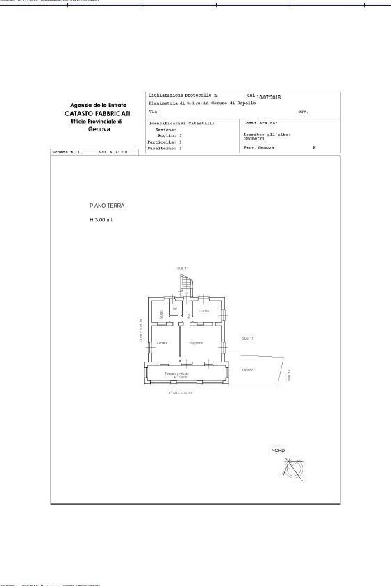 Villa via San Michele, 43, Rapallo - planimetria 1