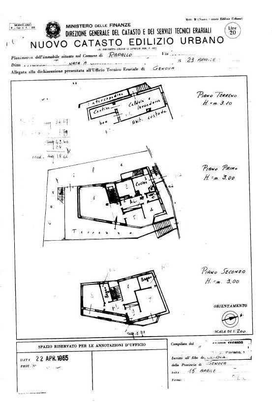 Villa via Privata Gattorno, 15, Rapallo - floor plans 1