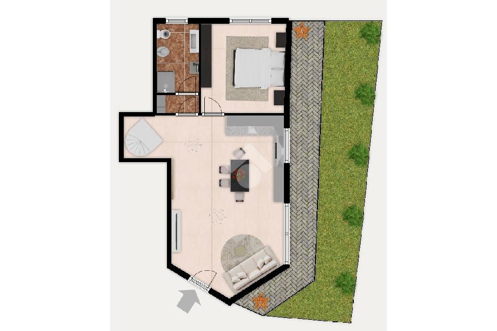Three-room apartment Via Crivelli, Magenta - floor plans 1