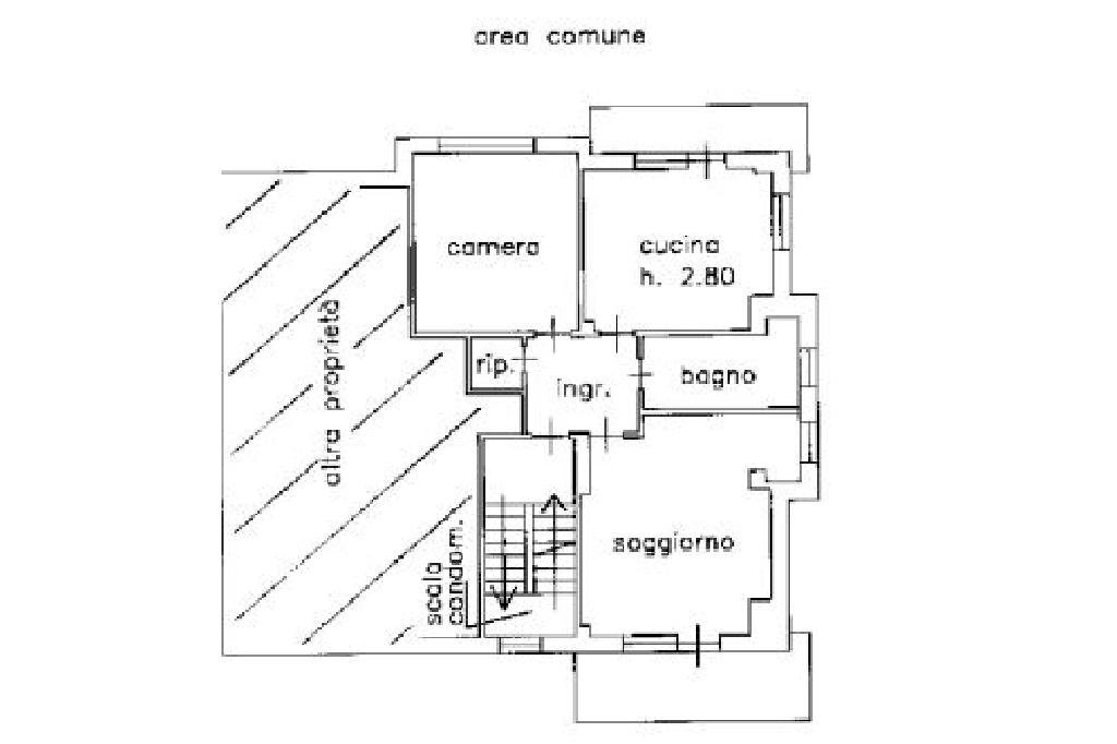 Trilocale Via Leopoldo Neuscheller, Rivarossa - planimetria 1