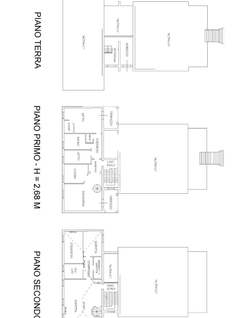 Semi-detached house Via Via Padella, San Prospero - floor plans 1