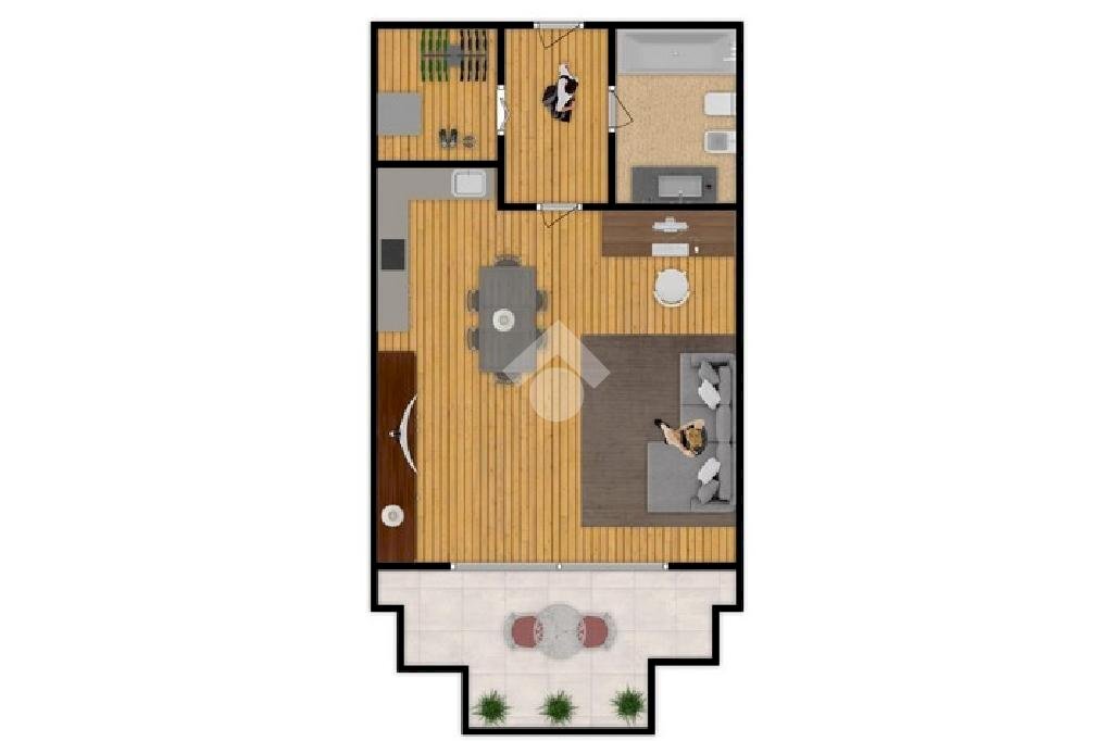 One-room apartment Via brodolini, Pieve Emanuele - floor plans 1