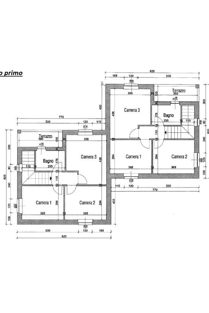 Villa via Bisalta, Pianfei - planimetria 1