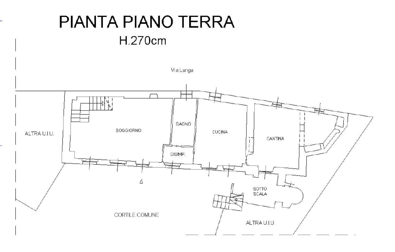plani piano terra - Porzione di casa via Lunga, 23, Castiglione Torinese - planimetria 1