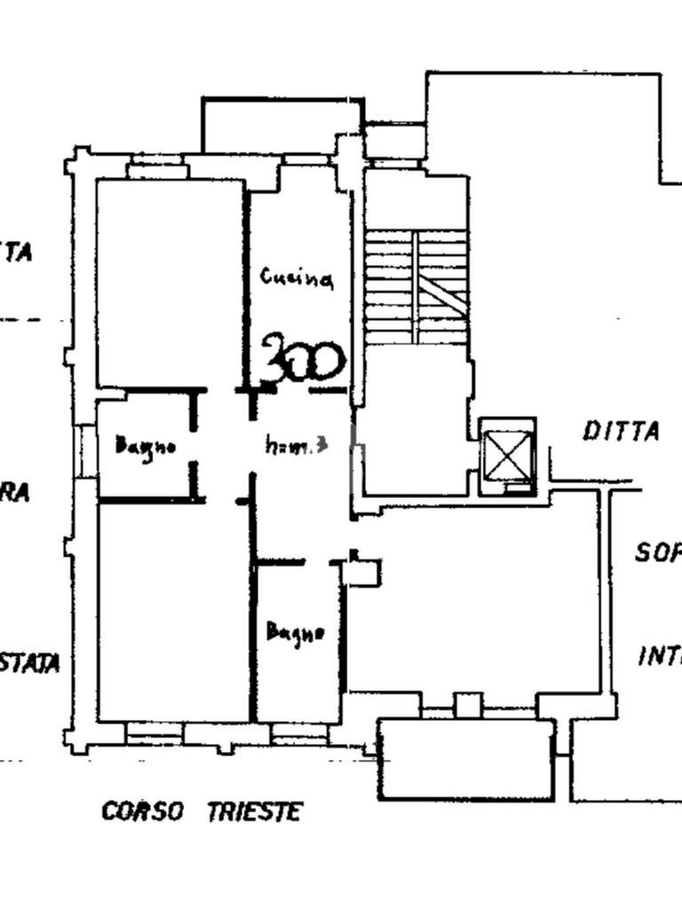Quadrilocale Corso Trieste, Moncalieri - planimetria 1