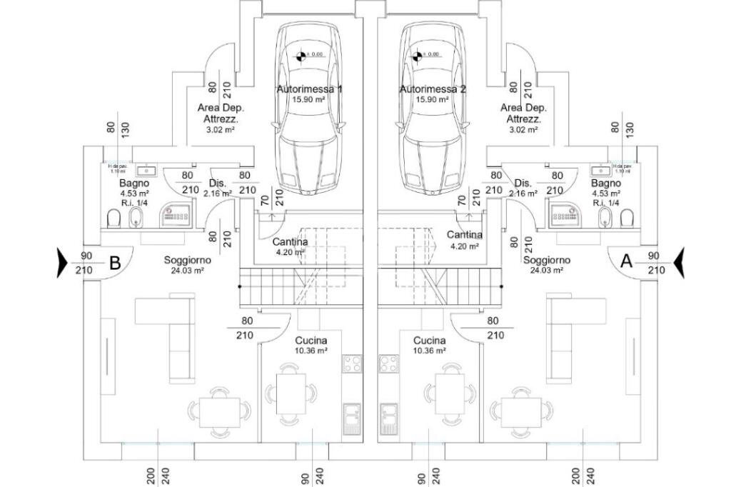 Porzione di casa Via Esopo, Reggio nell'Emilia - planimetria 1