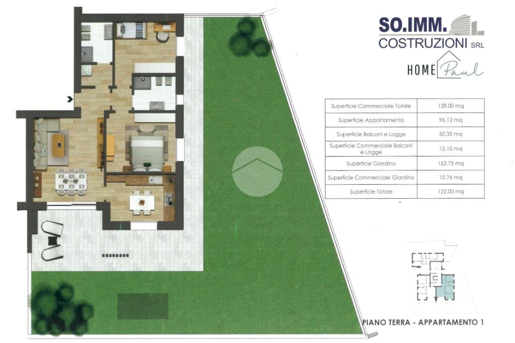 Trilocale Via S. Martino, Rho - planimetria 1