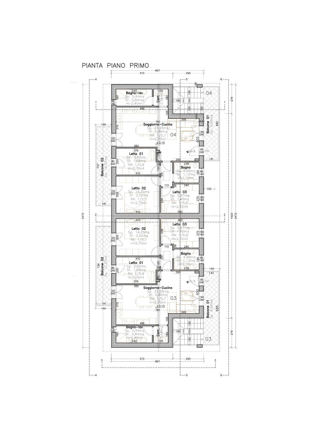 Quadrilocale via Roma, Mozzecane - planimetria 1