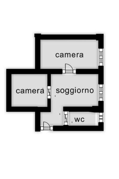 Three-room apartment via Santorre Santarosa, Savona (neighborhood Villetta) - floor plans 1