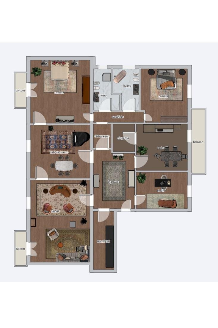 Appartamento corso Italia, 545, Savona (zona Centro storico) - planimetria 1