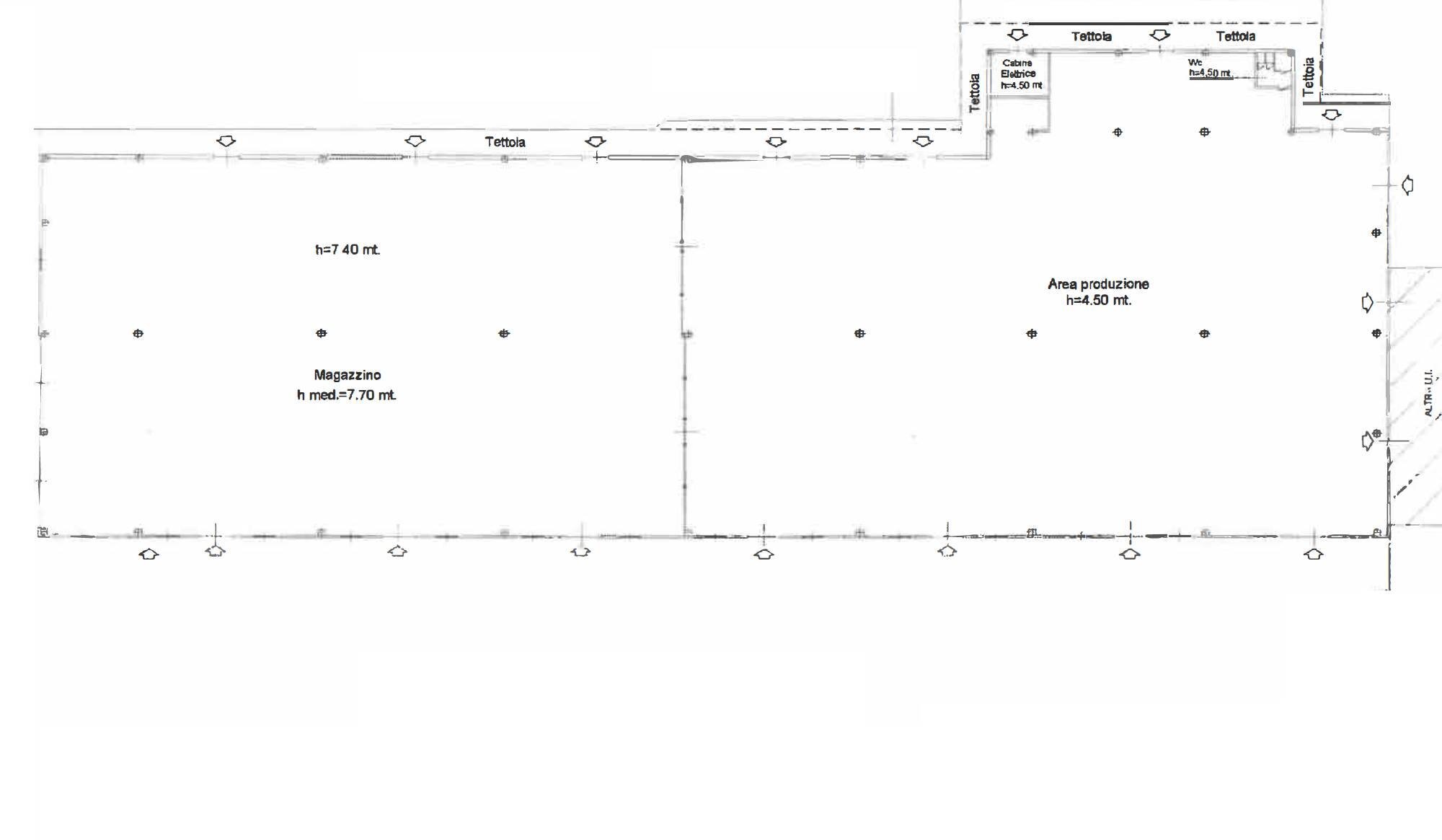 Capannone via Martiri della Libertà, Cairo Montenotte - planimetria 1