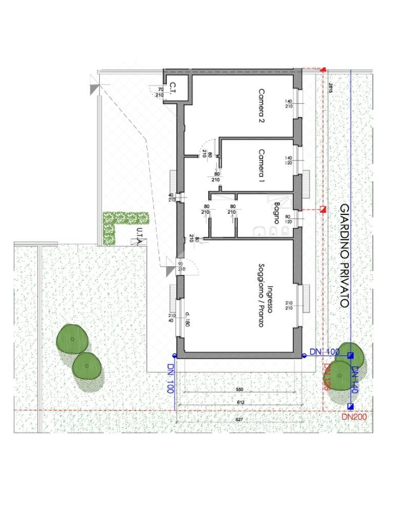 Portion of a house Via del Pero, Cascinette d'Ivrea - floor plans 1