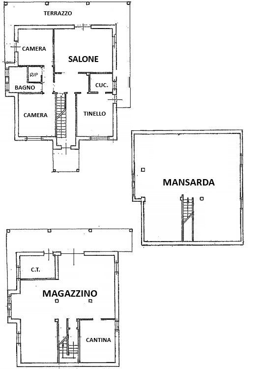 Villa via San Chiaffredo di Comba Gambasca, 3, Sanfront - floor plans 1