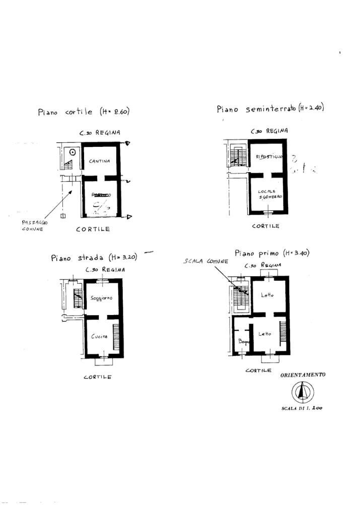 Casa semi indipendente Corso Regina Margherita, Moncalvo - planimetria 1