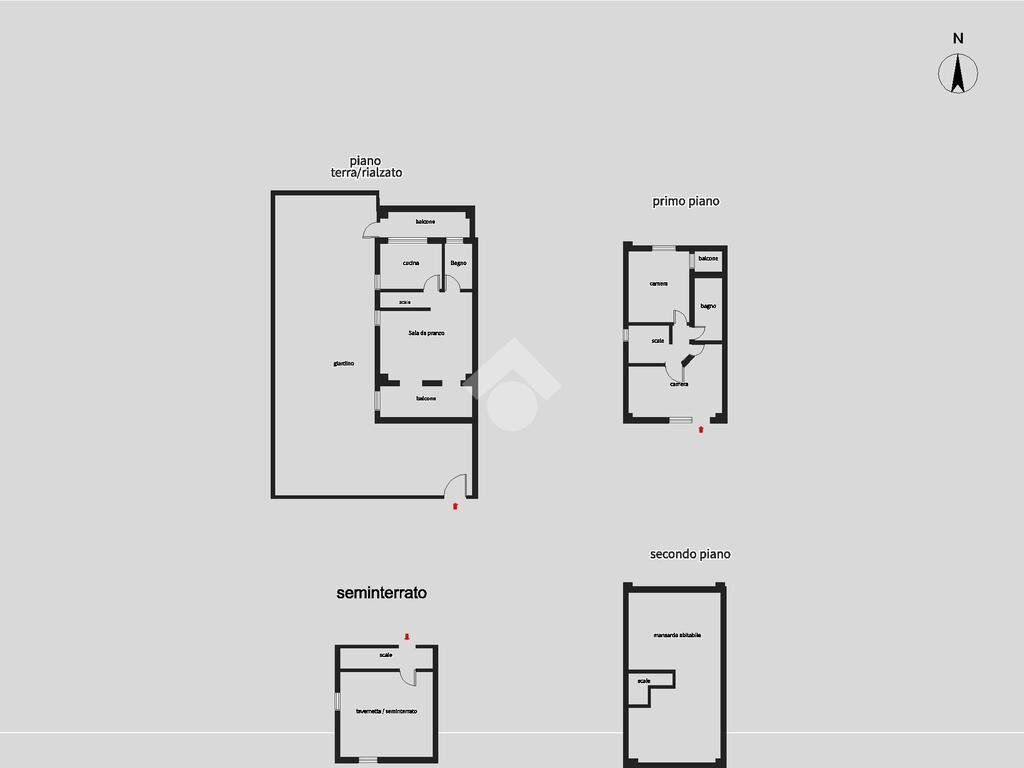 Villa a Schiera Via Alpi, Medicina - planimetria 1