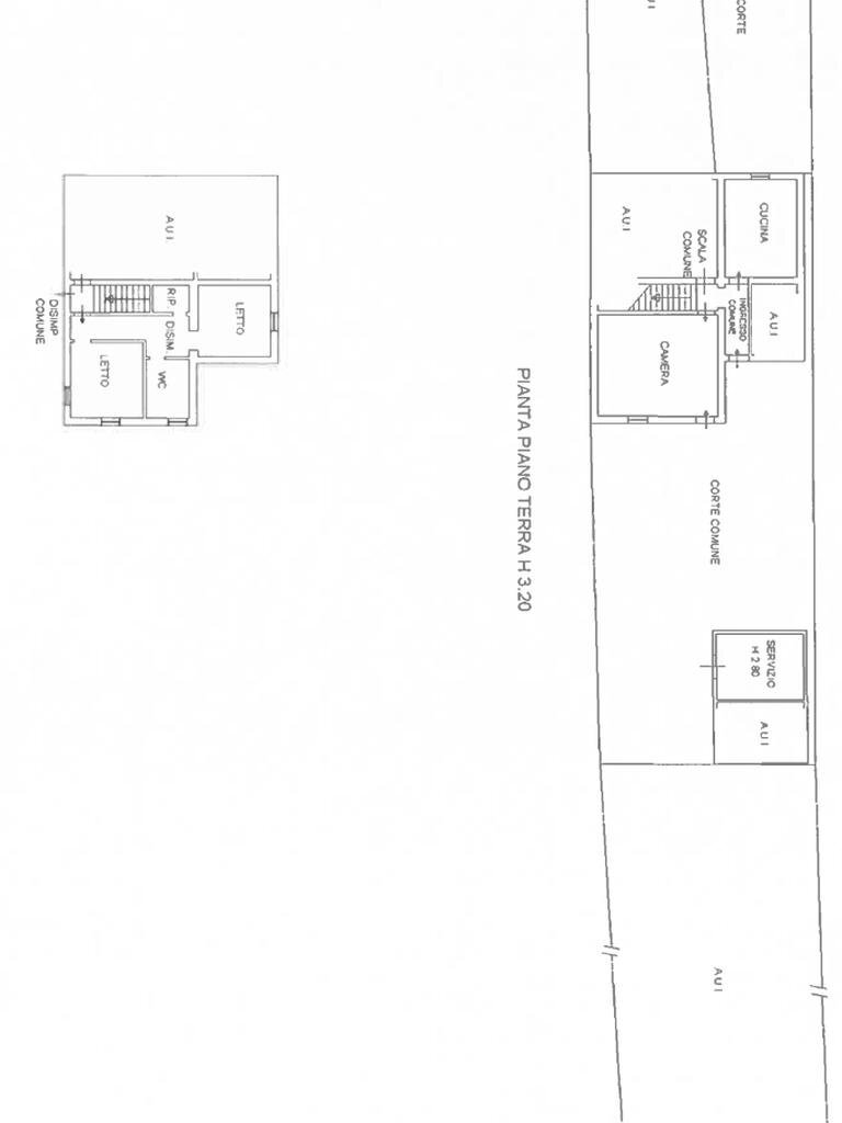 Portion of a house Via Castiglione, Cervia - floor plans 1