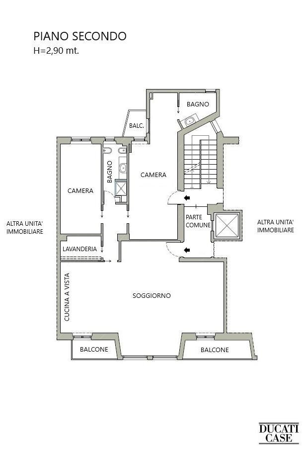 Trilocale viale Piceno, Milano - planimetria 1