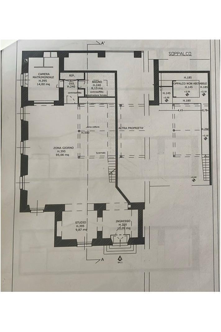 Trilocale corso Mentana, Genova - planimetria 1