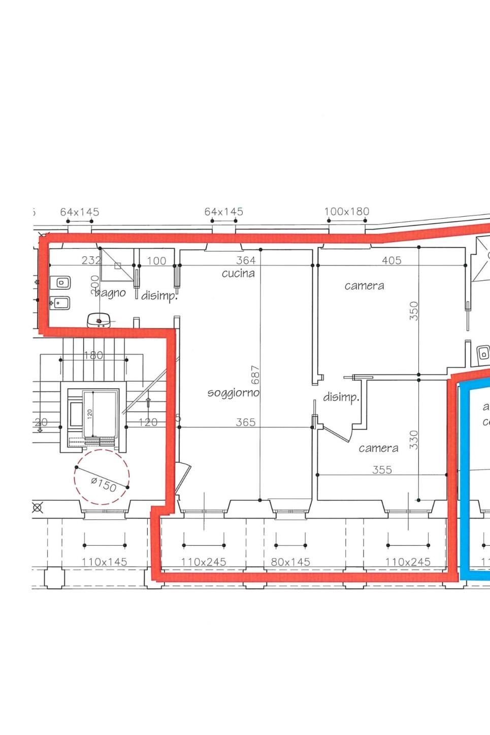 Trilocale via Spanzotti, 21, Carmagnola - planimetria 1