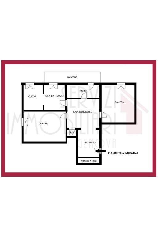 Quadrilocale via Giovanni Torti, Genova (zona Marassi) - planimetria 1