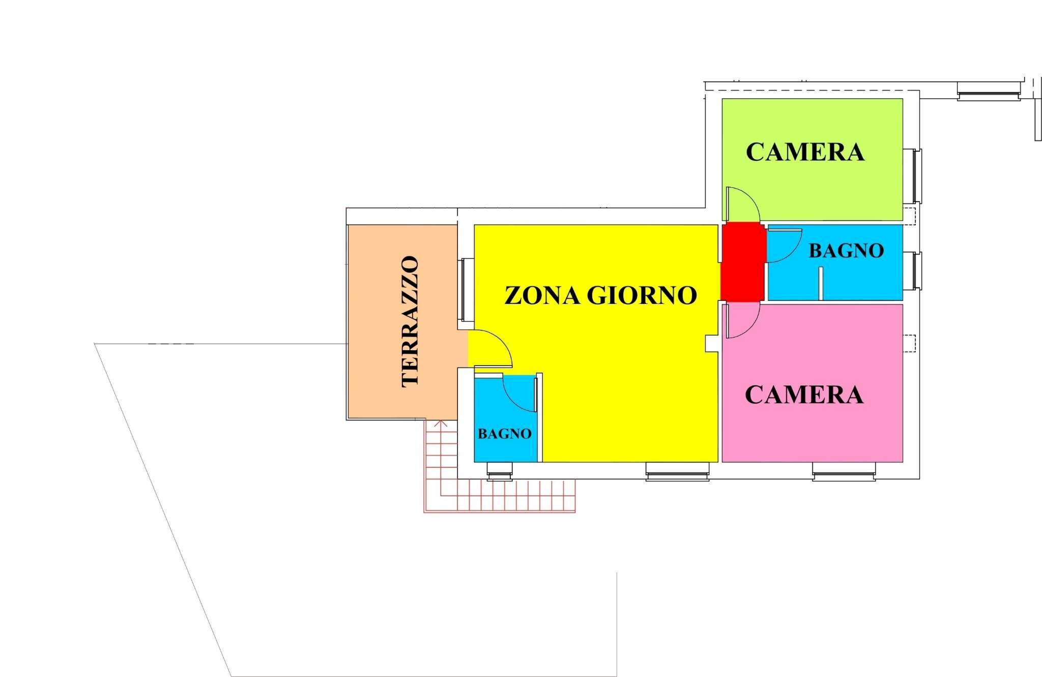 304 p.1. - Trilocale via Dei Gelsi, Borghetto Lodigiano - planimetria 1