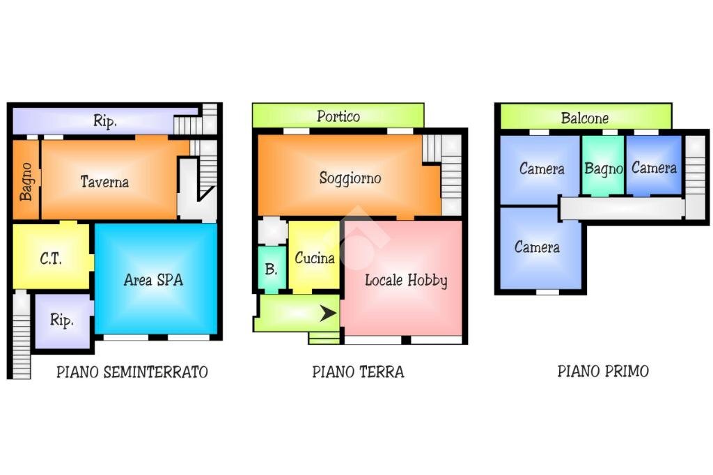 Villa a Schiera Via Massimo D'Azeglio, Trezzano sul Naviglio - planimetria 1