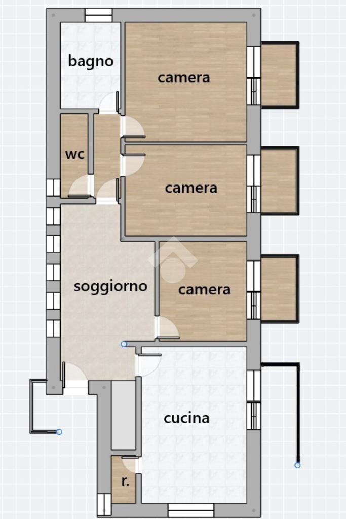 Villa Via giolitti, La Loggia - planimetria 1