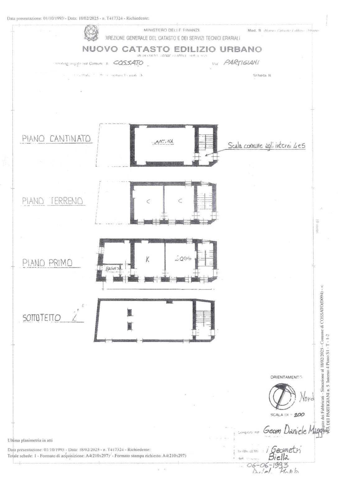 Villa a Schiera via dei Partigiani, 5, Cossato - planimetria 1