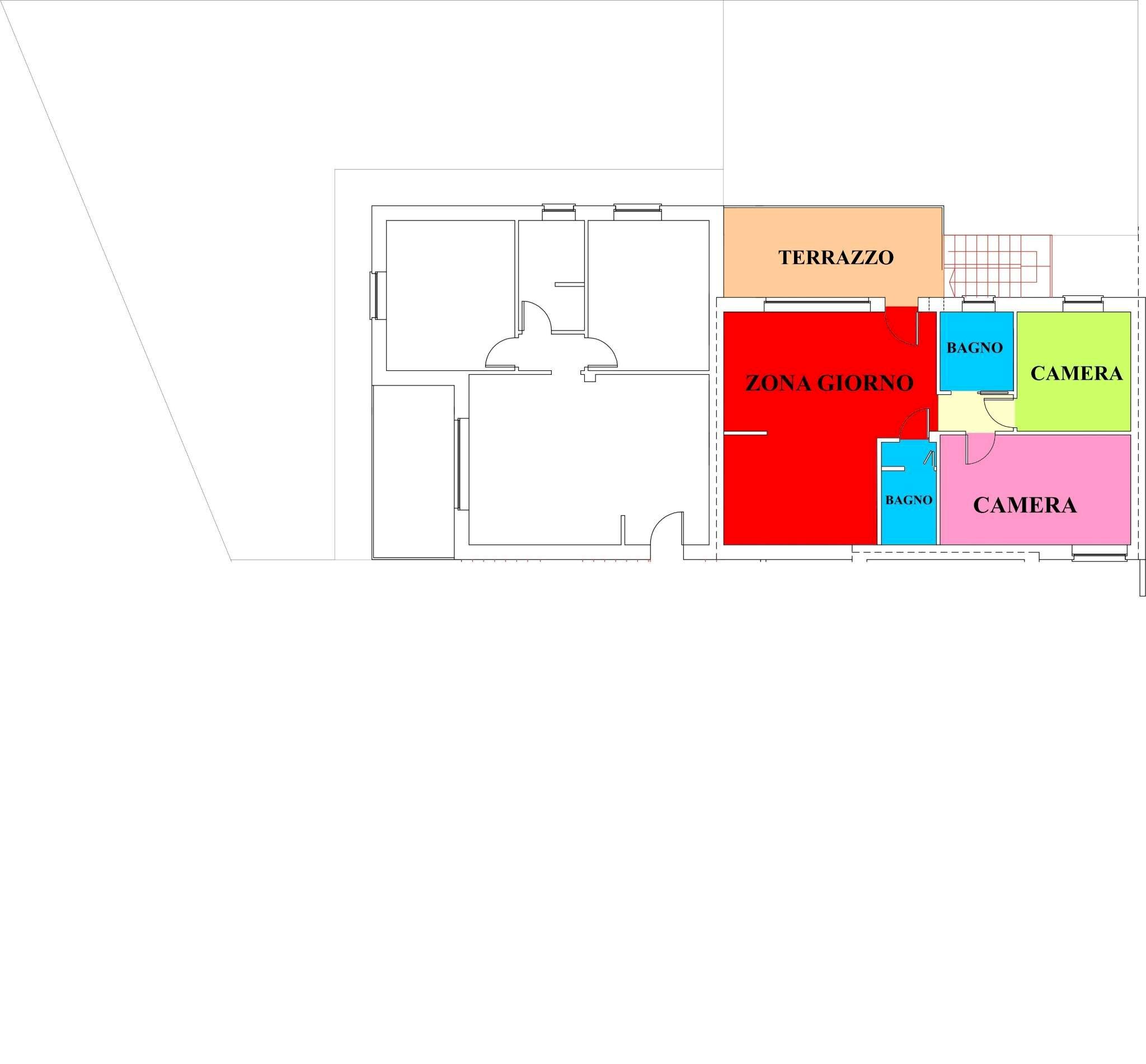 303 p1 - Trilocale via Dei Gelsi, Borghetto Lodigiano - planimetria 1