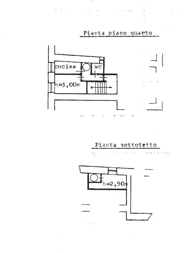 Three-room apartment via del Porto, Rieti - floor plans 1