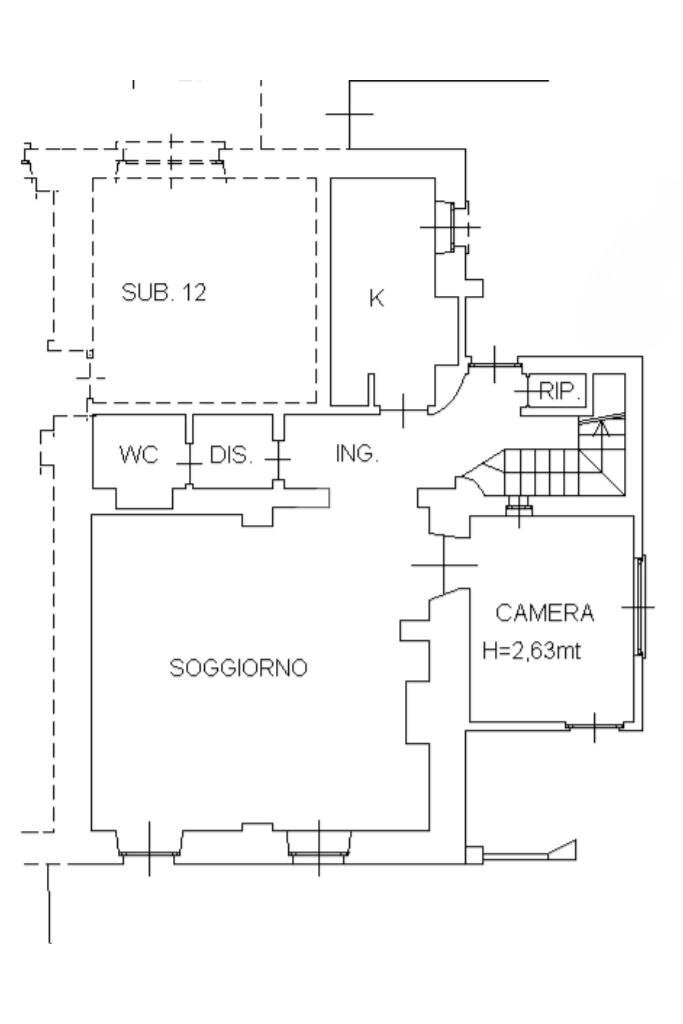 Semi-detached house Via Ritirata, San Francesco al Campo - floor plans 1